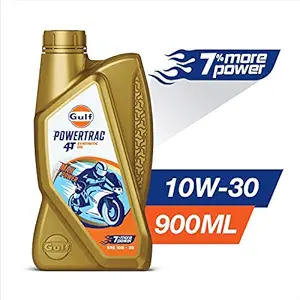 GULF POWERTRAC 4T SAE 10W-30 - Synthetic Engine Oil for Motorcyles [900 ML] - Pack of 1