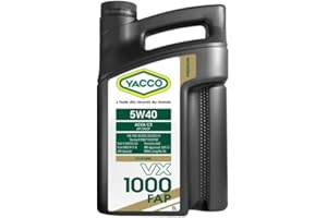 ORGUJD Huile Moteur Yacco 5W40 VX 1000 FAP - Bidon de 5 L