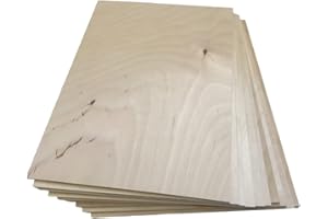 TRUSTLEAF 10 Pack of 3mm Birch Plywood 300x210x3mm (A4 Approx) Ply Sheets Seconds