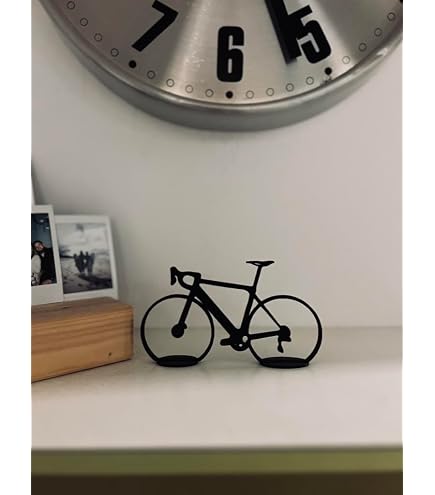 Rustikale Rennradfahrer-Skulptur aus Gusseisen