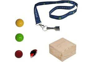 Journdream Magnetic Petanque Ball Pickup Set mit 3 Holz Boule Cochonnets Messlatte und Holzkasten,Blue Magnet Aufheber mit Kordel,Petanque Freundschaft
