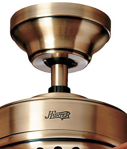 Hunter Deckenventilator Bayport Wendeflügel, 1 Stück, 107 cm, messing antik / eiche / rosenholz, 24174 - 5