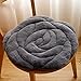 Produktbild MSM Form Rose Tatami Seat Dämpfung,Student Office Home Plüsch Stuhlkissen Luxus Komfortabel Anti-Rutsch Dick Sitzpolster-Grau 45x45cm(18x18inch)