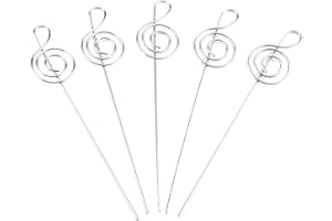 DUOKON 50 pezzi Fili metallici Photo Card Memo Paper Note Display Clip Holders Note Memo Holder orma Rotonda per Uffici (forma nota)