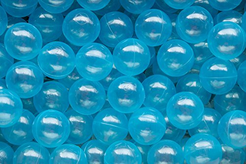 500 PE Bälle blau transparent für Teichabdeckung oder Bällebad