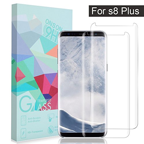 Verre Trempé Galaxy S8 Plus,[Lot de 2] ONSON® Film Protection en Verre trempé écran Protecteur Vitre pour Samsung Galaxy S8 Plus Dureté 9H Glass Screen Protector