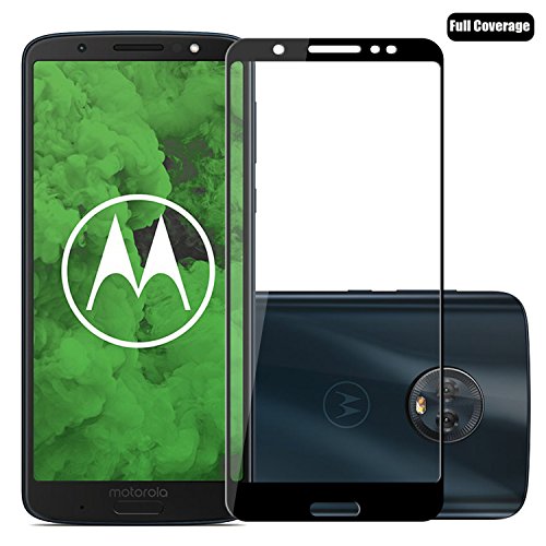 Preisvergleich Produktbild Voviqi Moto G6 Plus Panzerglas, Hüllenfreundlich Vollständige Abdeckung Schutzfolie gehärtetem Glas Folie Blasenfrei Volle Abdeckung Displayschutzfolie für Moto G6 Plus (Schwarz)