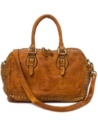 Bolso para mujer, Piel genuina, Vintage, Modelo Lima, Made in Italy