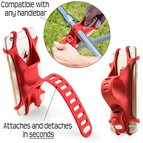 Fahrrad Handyhalterung fÃ¼r alle Smartphones, rostfrei und bruchfest, patentiert und mit einem Design Award ausgezeichnet, universaler Fahrradhalter fÃ¼r Telefone und GerÃ¤te mit einem 4-6 Zoll Bildschirm, Handyhalter Fahrrad, Rennrad sowie Mountainbikes, auch kompatibel mit MotorrÃ¤dern und Scootern