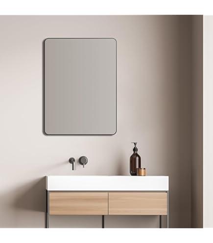 Viidako – Luxurii Badkamerspiegel – 3 dimbare LED standen - Anti Condens – Anti Corrosie Coating – Naadloos Frame – Mat Zwart – Met Digitale Klok - 80cm