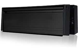 UAP Xfort MailPlate 10" Letterplate Matt Black, Premium Draught Proof Postal Letterbox, Telescopic Sleeved Letter Box for uPVC Doors with 20-40mm Door Thickness.