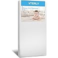 VTERLY Cot Mattresses, 120 x 60cm Crib Mattress with Extra Thick 10 cm Memory Foam & Removable Washable Cover, Breathable, Anti Allergenic and Water Resistant Toddler Bed Mattress