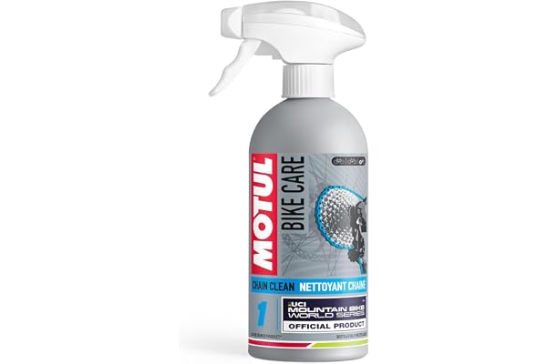 Motul - Nettoyant Chaîne VTT en Spray - Dégraissant Sans Solvant - Protège et Prépare à la Lubrification - Compatible Toutes Chaînes - Sans COV - Bike Care Chain Clean Off Road - 500 ml