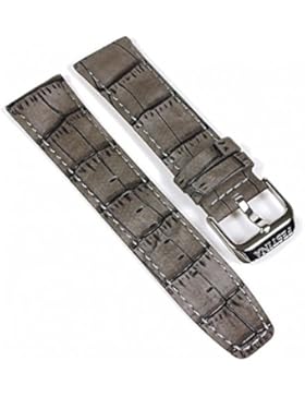 Festina Ersatzband Uhrenarmband Leder Band Fliegerbandoptik 23mm Grau F16573/2 F16573/