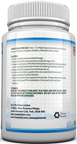 Omega 3 Fish Oil 1000mg - 365 Softgel Capsules - Up to 12 Month’s Supply - Pure Fish Oil with Balanced EPA & DHA - Contaminant Free Omega 3 - Made in the UK by Nu U Nutrition - Image 7
