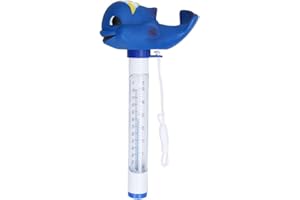 Ounona Thermomètre flottant pour piscine Température de l'eau thermomètres avec guirlande lumineuse pour extérieur/intérieur spas jacuzzi jacuzzi Aquarium Poisson étang (Bleu)