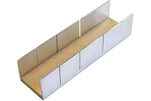 AUGUSTA HECKENROSE Augusta-Heckenrose Gehrungslade 245 x 65 x 55mm I Schneidlade aus Aluminium mit Holzeinlage zum präzisen Sägen auf Gehrung für 45° & 90° Winkel I Sägehilfe