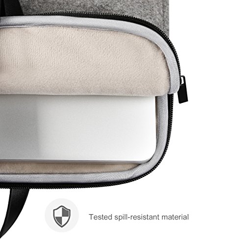 Inateck Schutzhülle für Laptops 15-15,4 Zoll Macbook Pro Retina Sleeve Hülle Kunstleder Laptop Tasche, Grau - 6