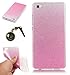 Produktbild TPU Luxus Glitzer Case Cover P8 Lite Hülle mit Kratzfeste Stoßdämpfende Strass Shining Sparkle Schutzhülle Ultra Thin Light Kristall Schutz Matt Schale Bumper für Huawei P8 Lite +Staubstecker (10RR)