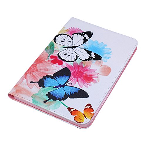Galaxy Tab E 9.6-Inch SM-T560 Hülle, DEENOR Cute Colorful Design Flip Tasche PU Leder Abdeckung Stand Schutzhülle für Samsung Galaxy Tab E 9.6-Inch SM-T560 / T561 / T565. *Colorful butterfly - 4
