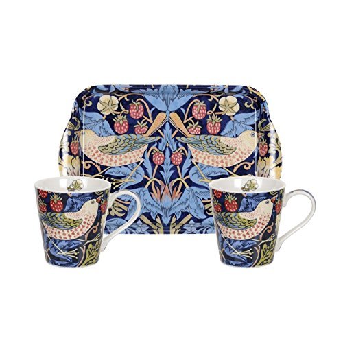Morris y Co para Pimpernel Strawberry Thief de Taza y Juego de Plato, Azul