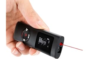 Fxxswey Medidor de distancia láser de 40 m con batería de litio recargable, distancia de medida, área, cálculo de volumen