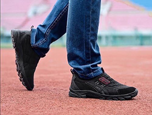 Kotzeb Men's Trainers Slip on Sneakers Low-top Running Sport Shoes Casual Loafers Elder Black Brown Green Grey 39-44