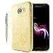 Produktbild Samsung Galaxy A5 2017 Hülle, Fraelc® Galaxy A5 (2017) Hybrid Case Bling Bling Glitzer Schutzhülle mit Silikon Gel Cover & Glitzerpapier & PC Plastik Schicht Handyhülle für Samsung Galaxy A5 (2017) SM-A520F - Gold