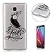 Produktbild CaseHome Silicone Gel HUAWEI Honor 5X Hülle(Mit Frei HD Displayschutzfolie) Transparent Weiche Silikon Schutzhülle,Weicher Flexibel Klar Gel Silikon TPU Hülle Superdünn Stoßfest Tasche Telefon-Kasten Schutz Tasche Schutzhülle Durchsichtig Handyhülle Silikon Case Schale für HUAWEI Honor 5X with Unique Black Pattern Design-Feder Herzen