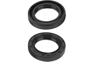 Briny River 2pcs Oil Seal Screw Conveyor Oil Seal with Nitrile Rubber Coating Compatible with Honda GX120 GXV120 GXV140 GXV160-91252 888 003 25x38x7mm Black