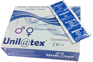 144 UNILATEX NATURAL Unilatex Preservativos Naturales sin fragancia, de caucho - 144 Unidades