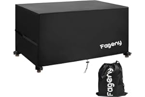 Fageny Garden Furniture Set Covers Waterproof, 242x182x100cm Tear Resistant Oxford Fabric Outdoor Patio Table Covers Waterproof, Windproof, Anti-UV, Outdoor Garden Table Cover Rectangular