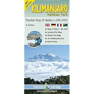 Kilimanjaro National Park: Trekking Karte 1:100.000: Harms.53 (Afrikanische Nationalparks)