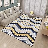 TANGYUAN Tapis de Salon Moderne à Design - Art en Dents de scie coloré Table Basse Tapis Antistatique Durable de Haute qualité antifouling-160x230cm