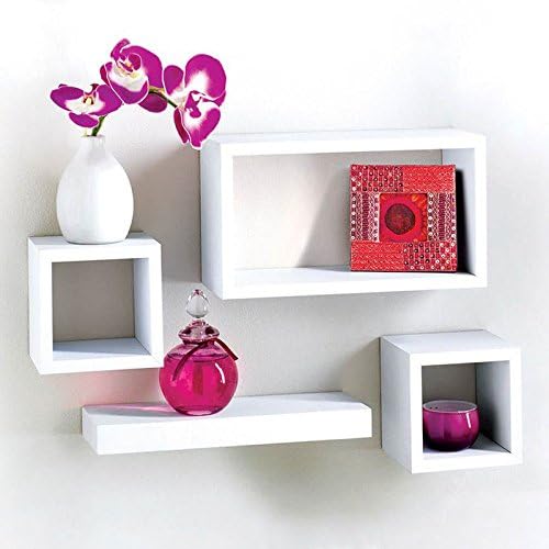 Set Of 4 White Black Oak Modern Floating Shelves Wall Storage Unit Sturdy \ Furniture Home House Cabinet Desk Shelf Stand Dresser Seat Dining Living Room Chairs Table Contemporary Stylish Unique Ottoman Stuff Parents Kids Outdoor Indoor Sleeping Beside Office Hotel Entrance Decorative Special Large Big Small Durable Quality Couch Bedroom Modern Kitchen Gadgets Wood Solid