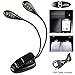 Ganvol Mobile Leselampe mit LED Beleuchtung und Clip, 2 Lampen, 8 high power LEDs, LED Klemmleuchte, Klemmlampen, Buchlampe, Reiselampe Arbeitsplatzleuchten, ageslichtweiß, Reparaturlampe