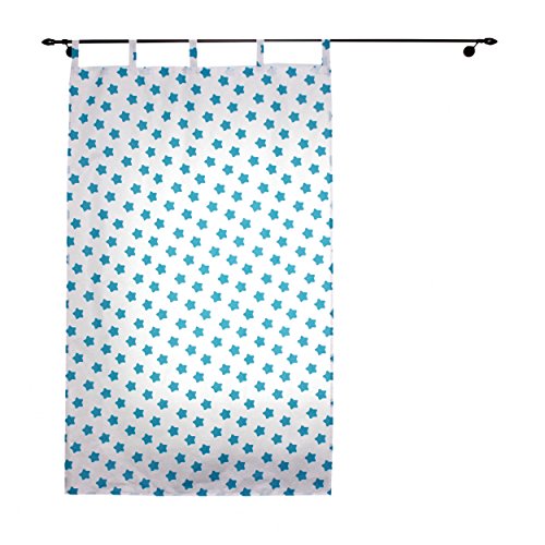 Kinderzimmer Gardinen 2er Set Vorhänge mit Schleifen Dekoschal 155x100cm Schlaufenschal Babyzimmer Kindergardinen - 3