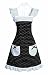 Produktbild Hyzrz Latest White Princess Style Design Women Girls Ladies Cotton Apron White Fashion Polka Dot with Two Pockets for Cooking Kitchen by hyzrz