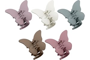 TAFACE Confezione da 5 fermagli per capelli a farfalla, fermagli per artigli di farfalla, graziosi fermagli per capelli, fermagli per capelli piccoli per donna, fermagli per capelli fissi per donna