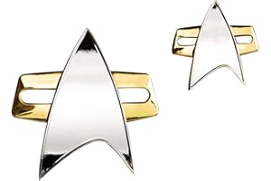 QMX STR-0049 Star Trek Voyager Magnetic Communicator Badge, Gold, Standard
