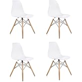 Dorcia Home Beyaz Eames Sandalye - 4 Adet - Cafe Balkon Mutfak Sandalyesi
