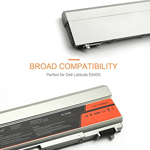 LENOGE Hochleistung Akku Für DELL Li-ion Notebook Laptop Batterie Latitude E6400 E6410 E6500 E6510 precision M2400 M4400 M4500 Battery (11.1V/5200MAH) - 2