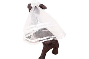 F-eshion Hund Haustier Katze Brautkleid Braut Tüll Schleier Hochzeit Haar Zubehör