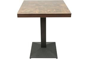 MAYMA Tavolo da Pranzo Tavolo Quadrato Industriale Retrò 60x60x75cm Tavolo Cucina in Legno + Piedi in Ferro Carico Massimo 120kg