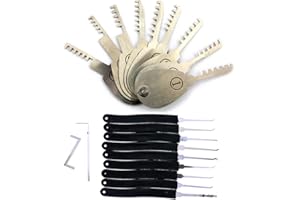 TPM GO 9 x Kamm-Picking-Werkzeug mit 9 x Lockpicking, Schlosser-Dietrich für Hausschloss