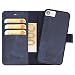 Produktbild FREDO iPhone 7/8 Hülle Leder Abnehmbare 2 in 1 Handyhülle inkl. Kartenfächer für Apple iPhone7 / 8 Handytasche/Cases mit Magnet/Hand Made in Europe (Navy Blau)