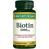 Nature's Bounty Biotin 5000 mcg, 72 Kaps&uuml;l, Yumuşak Jelatin Kaps&uuml;l, Sa&ccedil; ve Cilt Sağlığı i&ccedil;in Takviye Edici Gıda