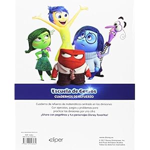 Dividir: Matemáticas: divisiones por una cifra · problemas sencillos de divisiones (Disney Escuela de Genios. Cuadernos de refuerzo): (Incluye pegat