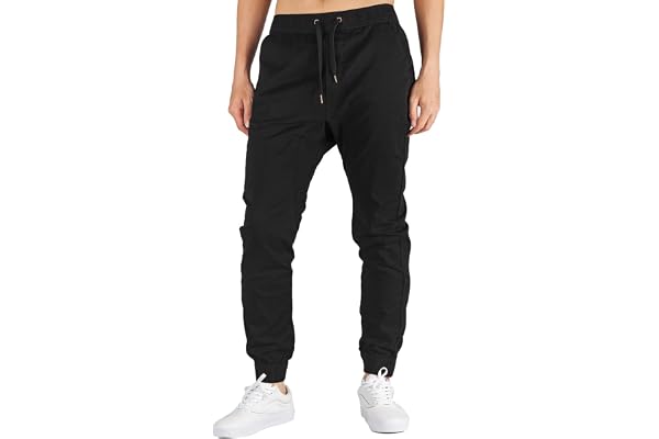 ITALYMORN Pantalon de Jogging Chino Kaki pour Homme en sergé Extensible avec Poches