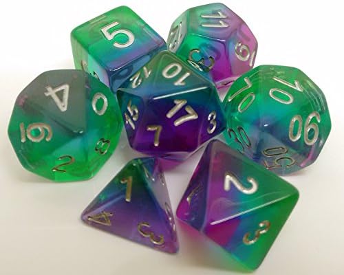 Aurora Purple Gem Poly Dice